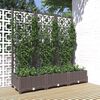 vidaXL Γλάστρα Κήπου με Πλέγμα Καφέ 120x40x121,5 εκ. από Πολυπροπυλένιο