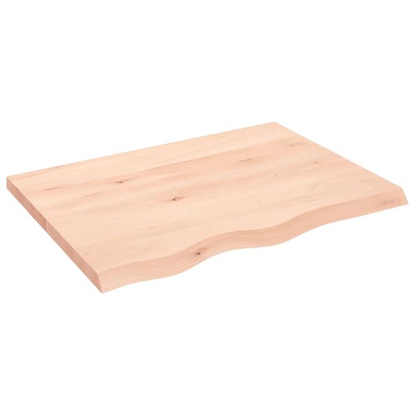 vidaXL Ράφι Τοίχου 80x60x(2-4) εκ. από Ακατέργαστο Μασίφ Ξύλο Δρυός