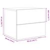vidaXL Τοίχου κομοδίνο Μαύρη δρυς 50 x 39 x 41 εκ. Επεξεργασμένο ξύλο