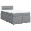 vidaXL Κρεβάτι Boxspring με Στρώμα Ανοιχτό Γκρι 120x190 εκ. Υφασμάτινο
