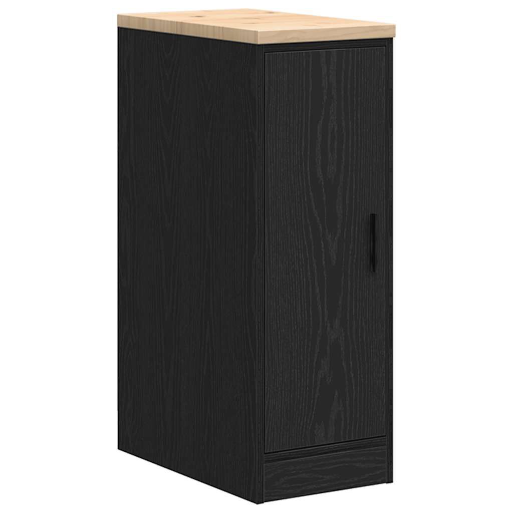 vidaXL ντουλάπι αποθήκευσης γκαράζ μαύρο 30x51x85 εκ μασίφ ξύλο πεύκο
