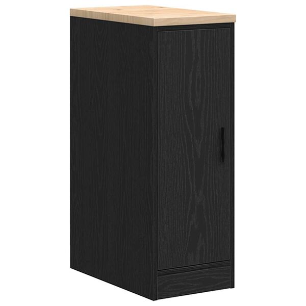 vidaXL ντουλάπι αποθήκευσης γκαράζ μαύρο 30x51x85 εκ μασίφ ξύλο πεύκο
