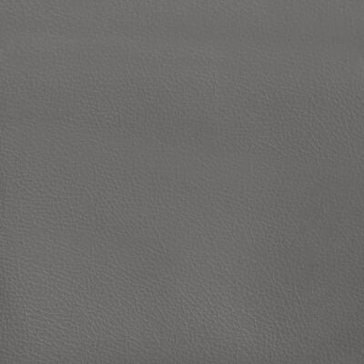 vidaXL Κεφαλάρι με Πτερύγια Γκρι 183x16x118/128 εκ. Συνθετικό Δέρμα