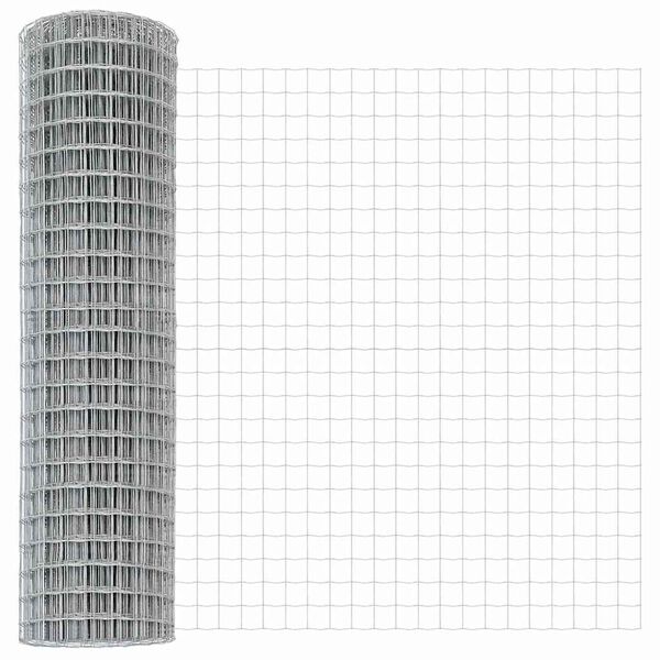 vidaXL Φράχτης Εuro Ασημί 1.2 x 10 m Χάλυβας με θερμή επιμετάλλωση