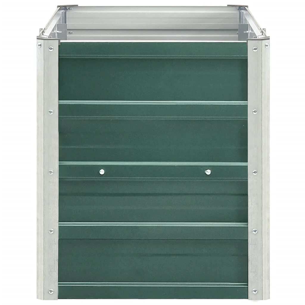 vidaXL Ζαρντινιέρα Υπερυψωμένη Πράσινη 240x40x45 εκ. Γαλβαν. Χάλυβας