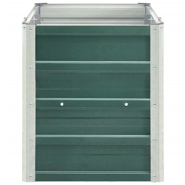 vidaXL Ζαρντινιέρα Υπερυψωμένη Πράσινη 240x40x45 εκ. Γαλβαν. Χάλυβας