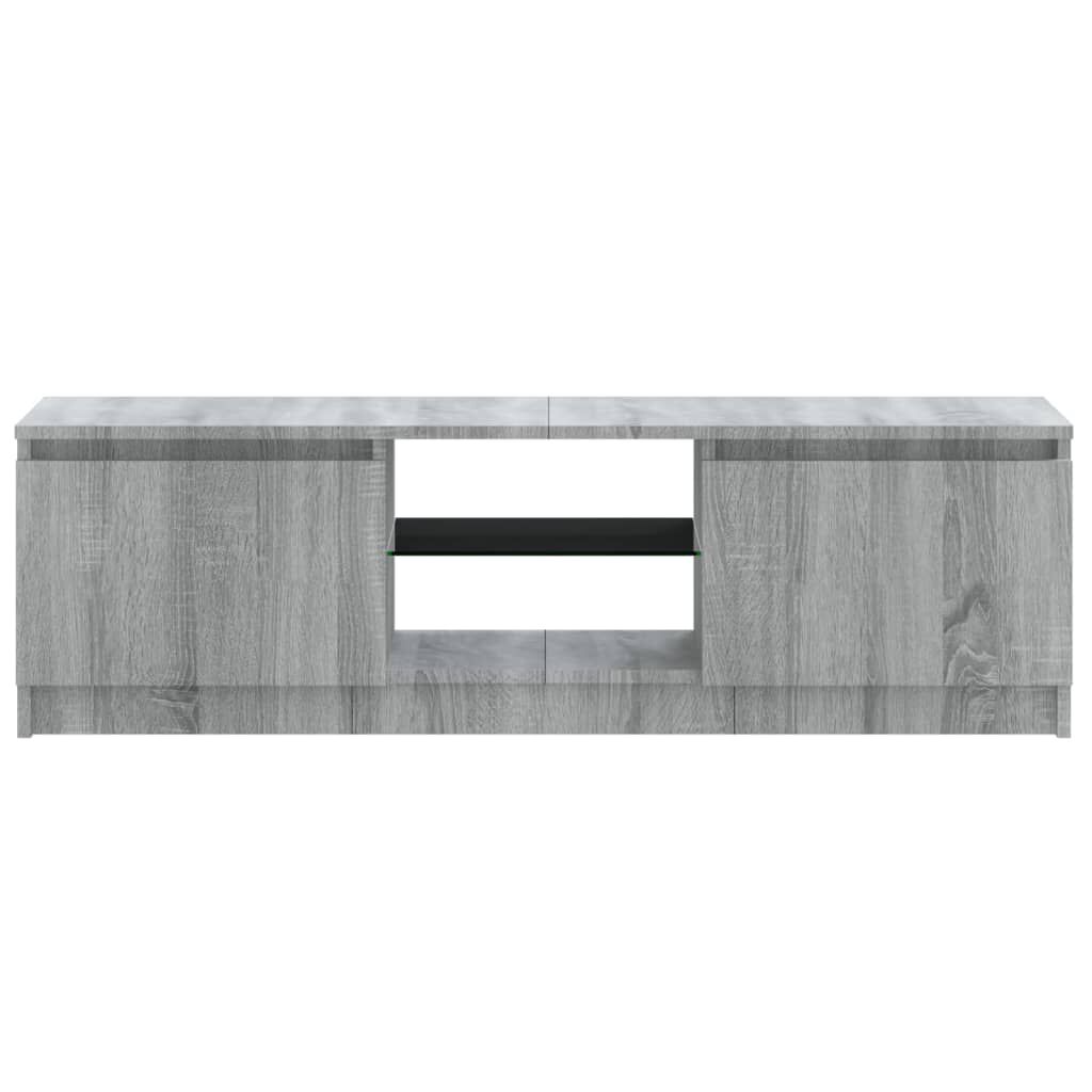 vidaXL Έπιπλο Τηλεόρασης με LED Γκρι Sonoma 120x30x36 εκ.