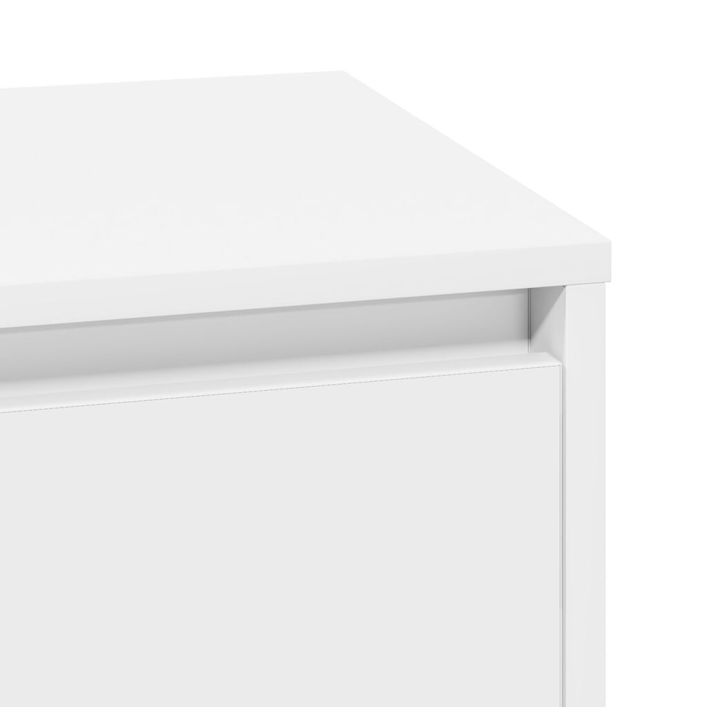 vidaXL Κομοδίνο με LED Φώτα Λευκό 39x34,5x50 εκ.