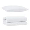 vidaXL Διπλό με Μαξιλάρι 2 pcs Λευκό 135 x 220 εκ. Μικροΐνες