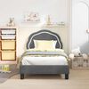 vidaXL Κρεβάτι Παιδικής Κρεβατοκάμαρας με Κεφαλάκι Σκούρο Γκρι