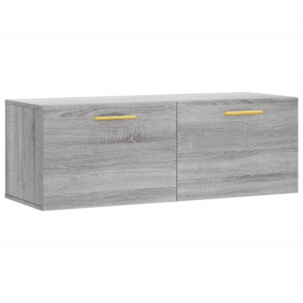 vidaXL Ντουλάπι Τοίχου Γκρι Sonoma 100x36,5x35 εκ. Επεξεργασμένο Ξύλο