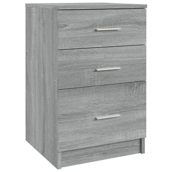 vidaXL Κομοδίνο Γκρι Sonoma 40 x 40 x 63 εκ. από Επεξεργασμένο Ξύλο
