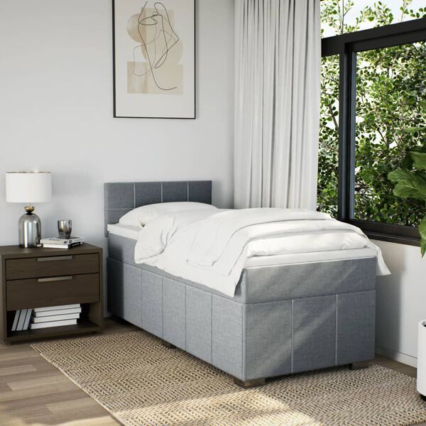 vidaXL &Kappa;&rho;&epsilon;&beta;ά&tau;&iota; Boxspring &mu;&epsilon; &Sigma;&tau;&rho;ώ&mu;&alpha; &Alpha;&nu;&omicron;&iota;&chi;&tau;ό &Gamma;&kappa;&rho;&iota; 90x190 &epsilon;&kappa;. &Upsilon;&phi;&alpha;&sigma;&mu;ά&tau;&iota;&nu;&omicron;