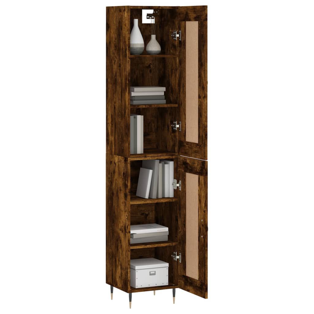 vidaXL Ντουλάπι Καπνιστή δρυς 34,5x34x180 εκ. από Επεξεργασμένο Ξύλο