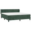 vidaXL Κρεβάτι Boxspring με Στρώμα Σκούρο Πράσινο 160x200εκ. Βελούδινο
