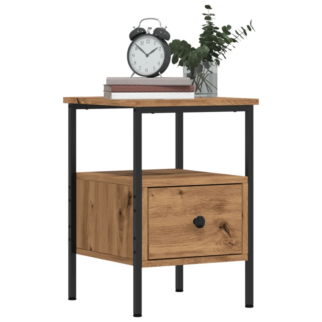 vidaXL Κομοδίνο Αρτισιανή Δρυς 34x36x50 εκ. από Επεξεργασμένο Ξύλο
