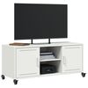 vidaXL Έπιπλο Τηλεόρασης Λευκό 100,5x39x43,5 εκ. Ατσάλι