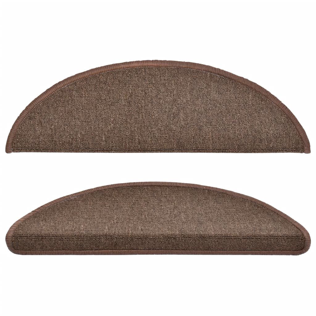 vidaXL Πατάκια Σκάλας 10 τεμ. Coffee Brown 56x17x3 εκ.