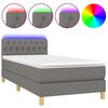 vidaXL &Kappa;&rho;&epsilon;&beta;ά&tau;&iota; Boxspring &mu;&epsilon; &Sigma;&tau;&rho;ώ&mu;&alpha; & LED &Sigma;&kappa;.&Gamma;&kappa;&rho;&iota; 100x200 &epsilon;&kappa; &Upsilon;&phi;&alpha;&sigma;&mu;ά&tau;&iota;&nu;&omicron;