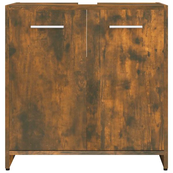 vidaXL Ντουλάπι Μπάνιου Καπνιστή Δρυς 60x33x60 εκ. Επεξεργασμένο Ξύλο
