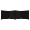 vidaXL Διαχωριστικό Δωματίου με 4 Πάνελ Μαύρο 698x180 εκ. από Ύφασμα
