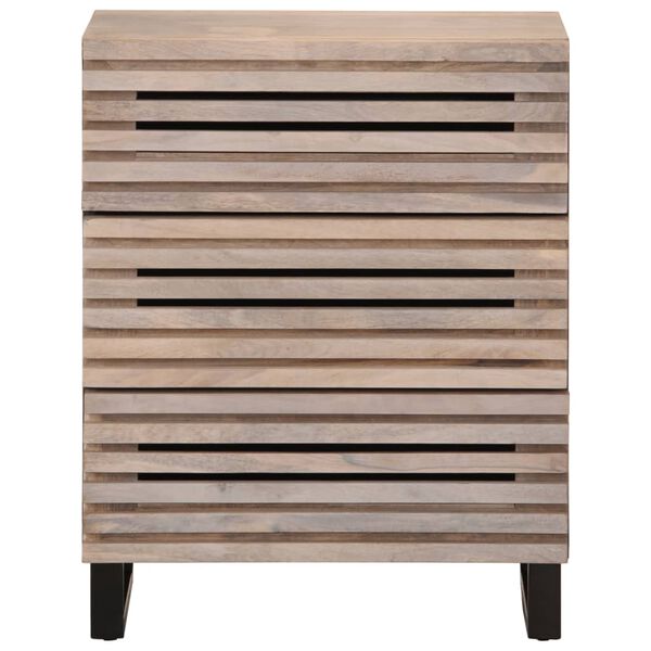 vidaXL Ντουλάπι Λευκό 60 x 34 x 75 εκ. από Μασίφ Ξύλο Μάνγκο