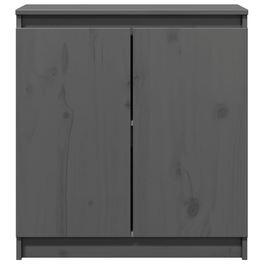 vidaXL Βοηθητικό Ντουλάπι Γκρι 60 x 36 x 65 εκ. από Μασίφ Ξύλο Πεύκου
