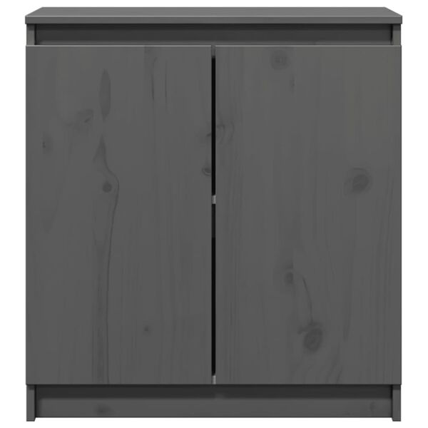 vidaXL Βοηθητικό Ντουλάπι Γκρι 60 x 36 x 65 εκ. από Μασίφ Ξύλο Πεύκου