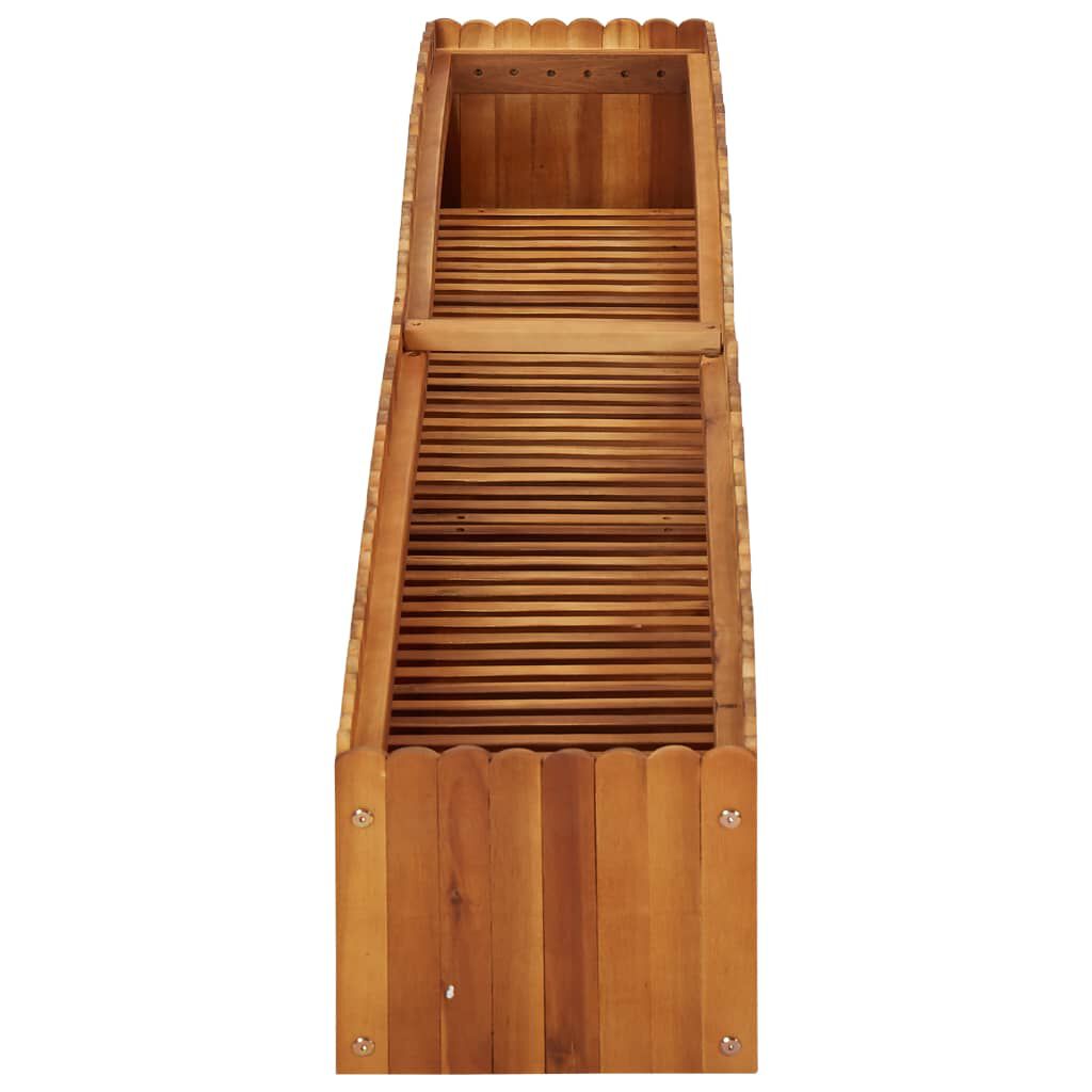 vidaXL Ζαρντινιέρα Υπερυψωμένη 200 x 30 x 25 εκ. Μασίφ Ξύλο Ακακίας