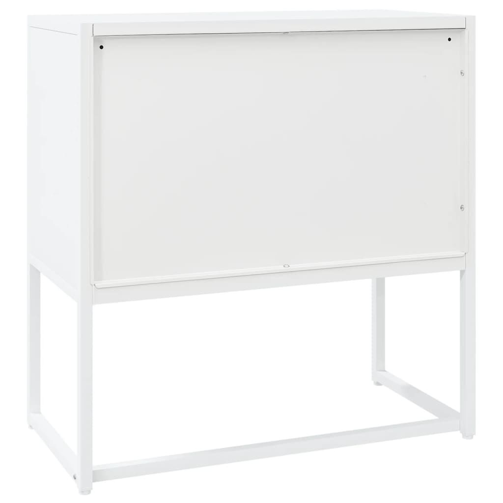 vidaXL Μπουφές Λευκός 75 x 35 x 75 εκ. από Ατσάλι