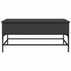 vidaXL Τραπεζάκι Σαλονιού Μαύρο 100x50x45 εκ. Επεξ. Ξύλο & Μέταλλο