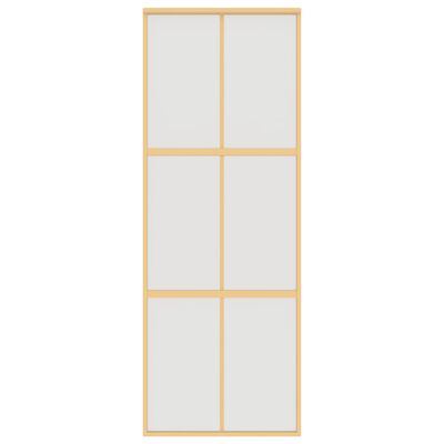 vidaXL Συρόμενη Πόρτα Χρυσή 76 x 205εκ. από Αμμοβολή ESG και Αλουμίνιο