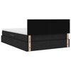 vidaXL Κρεβάτι με αποθηκευτικό χώρο και στρώμα Μαύρο 140 x 190 cm