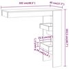 vidaXL Τραπέζι Μπαρ Τοίχου Καφέ Δρυς 102x45x103,5 εκ. Επεξεργ. Ξύλο