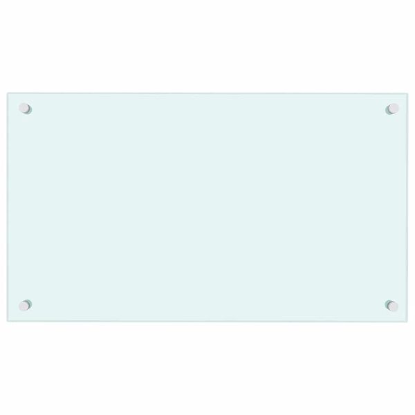 vidaXL Πλάτες Κουζίνας 2 τεμ. Λευκές 70 x 40 εκ. από Ψημένο Γυαλί