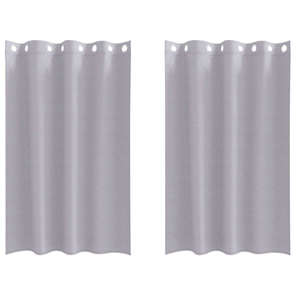 vidaXL Κουρτίνες 2 pcs Μεταλλικό Γκρι 175 x 140 εκ. Πολυεστέρας