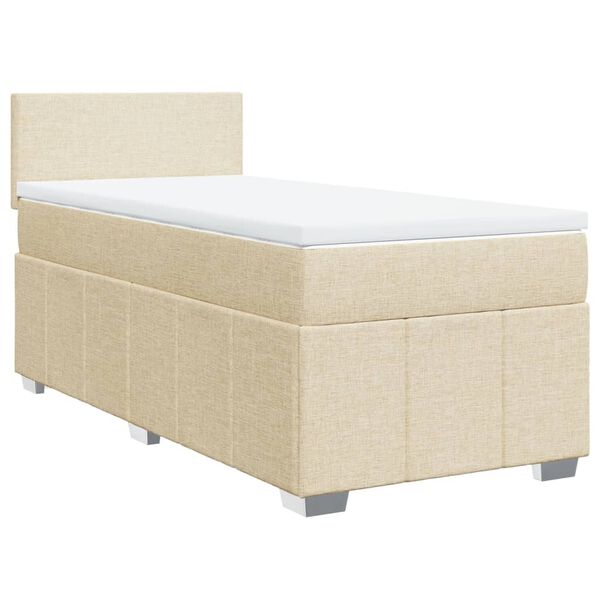 vidaXL &Kappa;&rho;&epsilon;&beta;ά&tau;&iota; Boxspring &mu;&epsilon; &Sigma;&tau;&rho;ώ&mu;&alpha; &Kappa;&rho;&epsilon;&mu; 90x200 &epsilon;&kappa;.&Upsilon;&phi;&alpha;&sigma;&mu;ά&tau;&iota;&nu;&omicron;