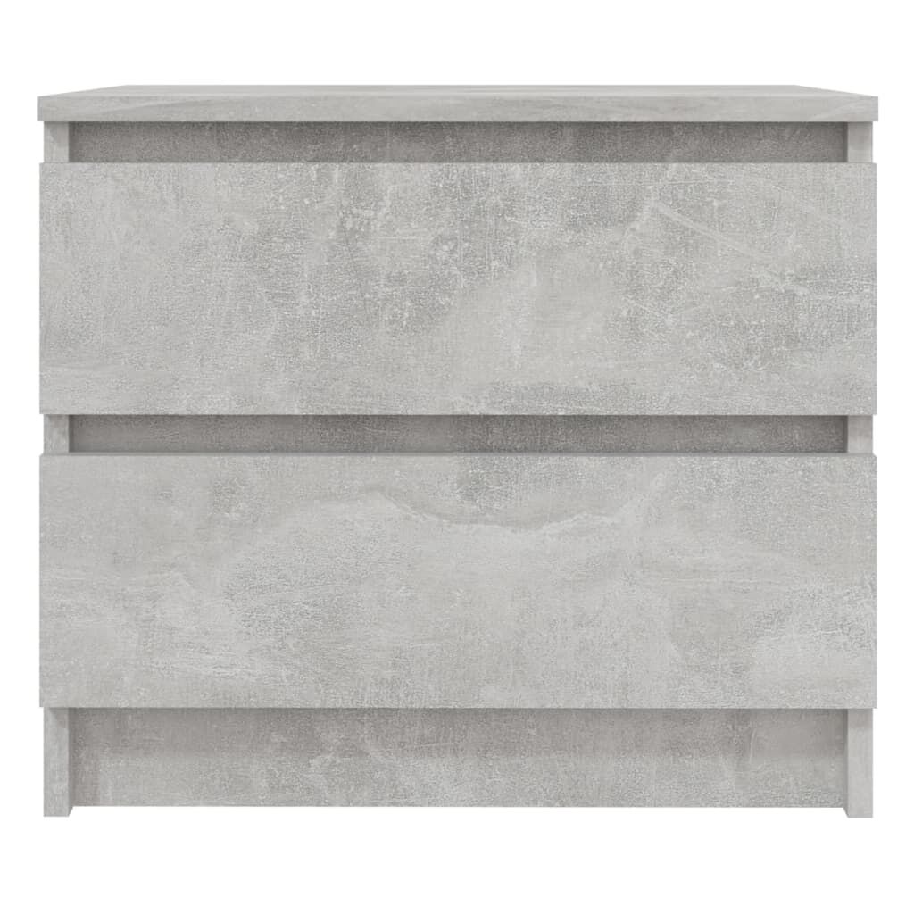 vidaXL Κομοδίνα 2 τεμ. Γκρι Σκυροδ. 50 x 39 x 43,5 εκ. από Επεξ. Ξύλο