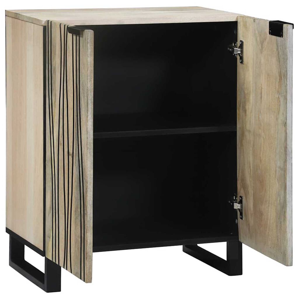 vidaXL Πλαϊνό γραφείο Λευκό 60 x 33.5 x 75 εκ. Μασίφ ξύλο μάνγκο