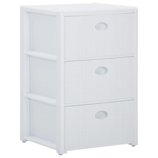 vidaXL Συρταριέρα με 3 Συρτάρια Λευκή 40 x 40 x 60 εκ.