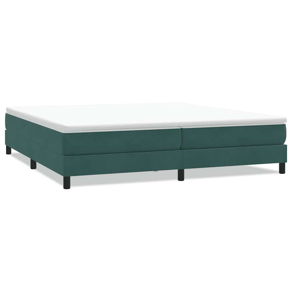 vidaXL Κρεβάτι Boxspring χωρίς Στρώμα Σκούρο Πράσινο 200x210εκ