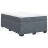 vidaXL Κρεβάτι Boxspring με Στρώμα Σκούρο Γκρι 120x200 εκ. Βελούδινο
