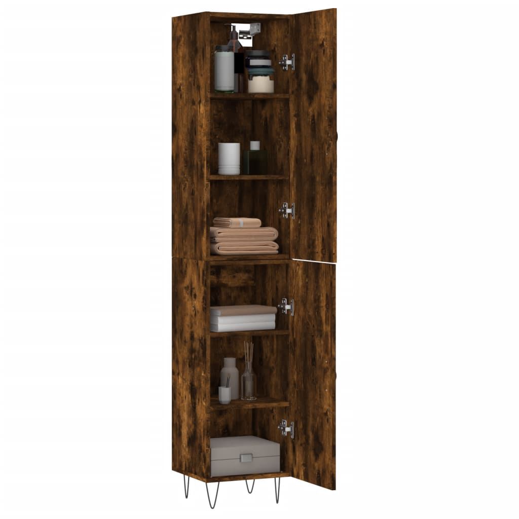 vidaXL Ντουλάπι Καπνιστή δρυς 34,5x34x180 εκ. από Επεξεργασμένο Ξύλο