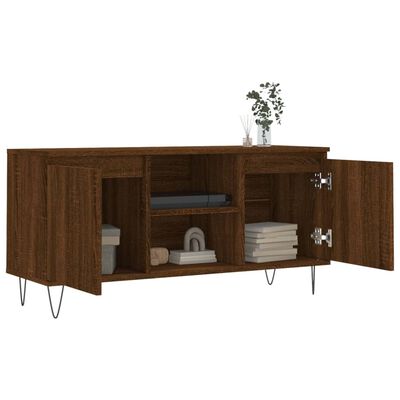 vidaXL Έπιπλο Τηλεόρασης Καφέ Δρυς 104 x 35 x 50 εκ. από Επεξεργ. Ξύλο