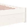 vidaXL Πλαίσιο Κρεβατιού Λευκό 90 x 190 εκ. Μασίφ Ξύλο Single