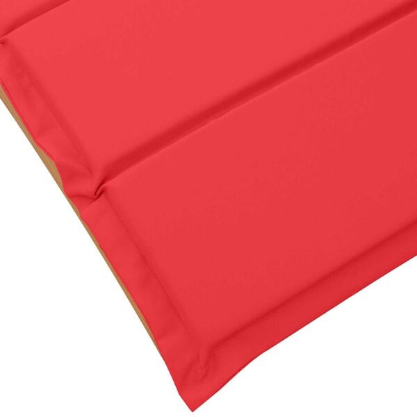 vidaXL Ξαπλώστρα 2 pcs Κόκκινο 184 x 55 x 64 εκ Μασίφ ξύλο ακακίας