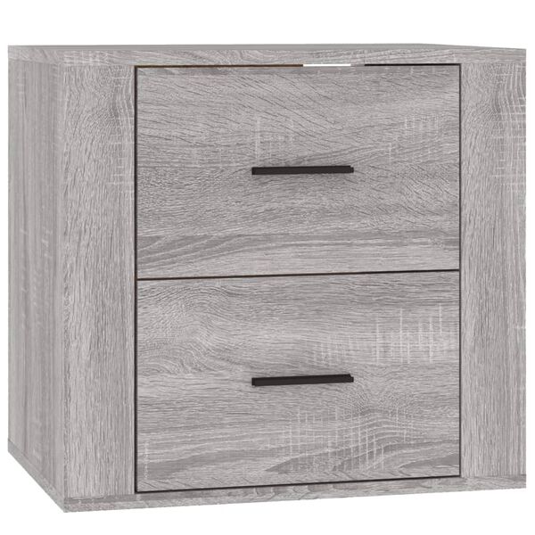 vidaXL Κομοδίνα Επιτοίχια Γκρι Sonoma 50x36x47 εκ.