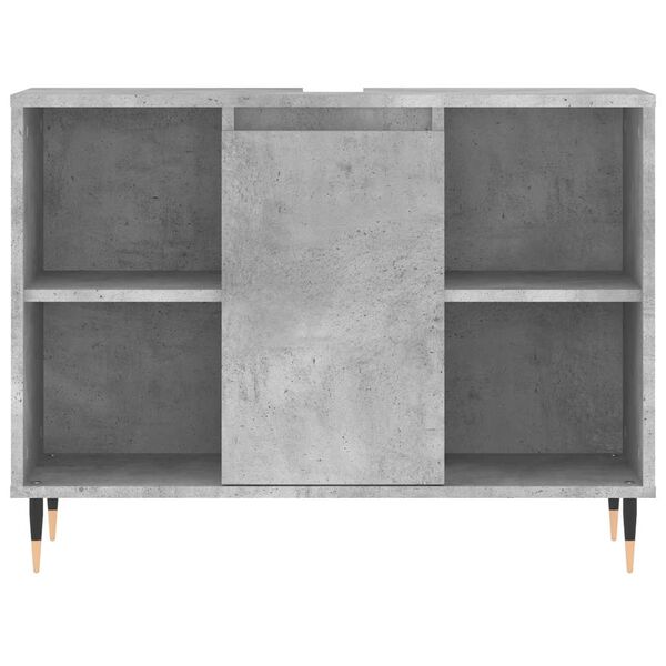 vidaXL Ντουλάπι Μπάνιου Γκρι Σκυροδέματος 80x33x60 εκ. Επεξ. Ξύλο
