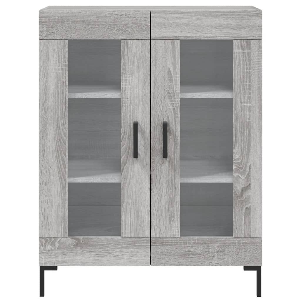 vidaXL Ντουλάπι Γκρι Sonoma 69,5 x 34 x 180 εκ. Επεξεργασμένο Ξύλο
