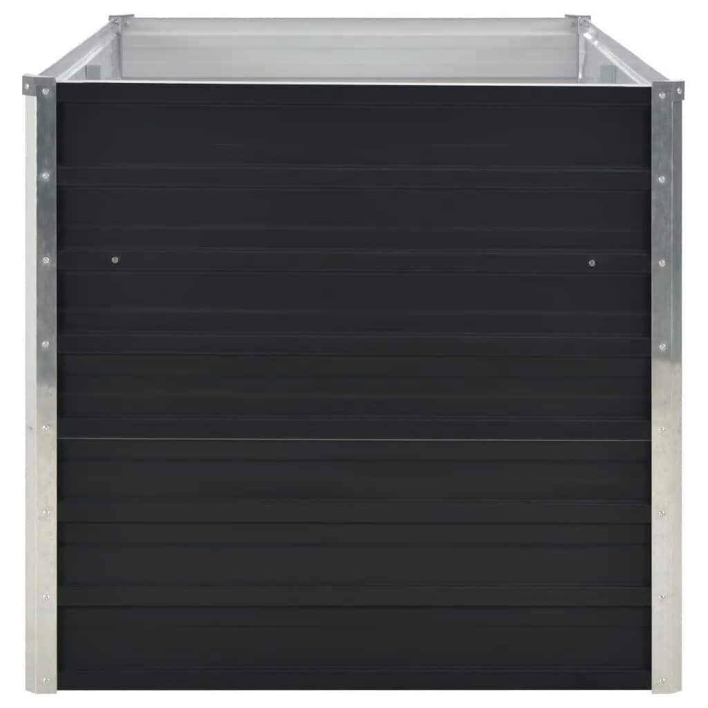 vidaXL Ζαρντινιέρα Ψηλή Ανθρακί 160x80x77 εκ. από Γαλβανισμένο Χάλυβα